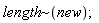 `~`[length](new)