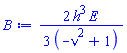 (2/3)*h^3*E/(-nu^2+1)