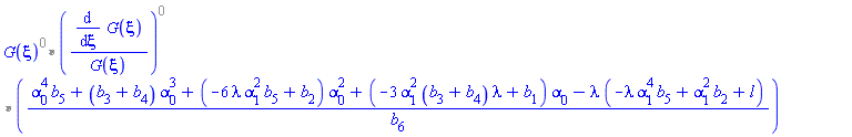 Parse:-ConvertTo1D, "invalid input %1", `%*`(`%*`(`%^`(G(xi), 0), `%^`(Typesetting:-mfenced(Typesetting:-mfrac(Typesetting:-mrow(Typesetting:-mfrac(Typesetting:-mo("&DifferentialD;"), Typesetting:-mrow(Typesetting:-mo("&DifferentialD;"), Typesetting:-mi("&xi;"))), Typesetting:-mspace(width = "0.4em"), Typesetting:-mrow(Typesetting:-mi("G"), Typesetting:-mo("&ApplyFunction;"), Typesetting:-mfenced(Typesetting:-mi("&xi;")))), Typesetting:-mrow(Typesetting:-mi("G"), Typesetting:-mo("&ApplyFunction;"), Typesetting:-mfenced(Typesetting:-mi("&xi;"))))), 0)), (alpha[0]^4*b[5]+(b[3]+b[4])*alpha[0]^3+(-6*lambda*alpha[1]^2*b[5]+b[2])*alpha[0]^2+(-3*alpha[1]^2*(b[3]+b[4])*lambda+b[1])*alpha[0]-lambda*(-lambda*alpha[1]^4*b[5]+alpha[1]^2*b[2]+l))/b[6])