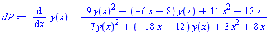 diff(y(x), x) = (9*y(x)^2+(-6*x-8)*y(x)+11*x^2-12*x)/(-7*y(x)^2+(-18*x-12)*y(x)+3*x^2+8*x)