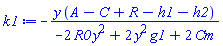 -y*(A-C+R-h1-h2)/(-2*R0*y^2+2*g1*y^2+2*Cm)