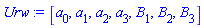 [a[0], a[1], a[2], a[3], B[1], B[2], B[3]]