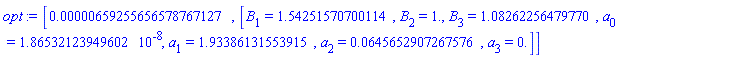 [0.659255656578767127e-5, [B[1] = HFloat(1.5425157070011413), B[2] = HFloat(1.0), B[3] = HFloat(1.0826225647977028), a[0] = HFloat(1.865321239496017e-8), a[1] = HFloat(1.9338613155391453), a[2] = HFloat(0.06456529072675758), a[3] = HFloat(0.0)]]