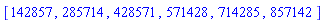 [142857, 285714, 428571, 571428, 714285, 857142]