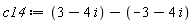 c14 := 3-4*I+(3+4*I)