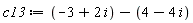 c13 := -7+2*I+4*I