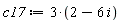 c17 := 3*(2-6*I)