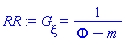 diff(G(xi), xi) = 1/(Phi-m)