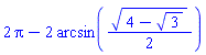 2*Pi-2*arcsin((1/2)*(4-3^(1/2))^(1/2))