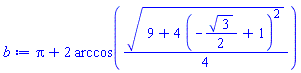 Pi+2*arccos((1/4)*(9+4*(-(1/2)*3^(1/2)+1)^2)^(1/2))
