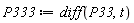 P333 := diff(P33, t)