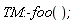 TM:-foo()
