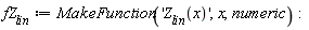 fZ__lin := MakeFunction('Z__lin(x)', x, numeric)