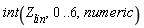 int(Z__lin, 0 .. 6, numeric)
