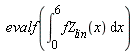 evalf(int(fZ__lin(x), x = 0 .. 6))