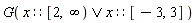 G(`or`(x::(RealRange(2, Open(infinity))), x::(RealRange(-3, 3))))