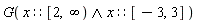 G(`and`(x::(RealRange(2, Open(infinity))), x::(RealRange(-3, 3))))
