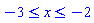 %and(-3 <= x, x <= -2)