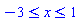And(-3 <= x, x <= 1)