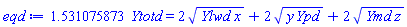 1.531075873*Ytotd = 2*(Ylwd*x)^(1/2)+2*(y*Ypd)^(1/2)+2*(Ymd*z)^(1/2)