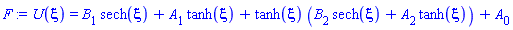 U(xi) = B[1]*sech(xi)+A[1]*tanh(xi)+tanh(xi)*(B[2]*sech(xi)+A[2]*tanh(xi))+A[0]