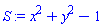 x^2+y^2-1