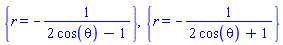 {r = -1/(2*cos(theta)-1)}, {r = -1/(2*cos(theta)+1)}