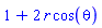 1+2*r*cos(theta)