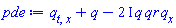 diff(diff(q(x, t), t), x)+q(x, t)-(2*I)*q(x, t)*qr(x, t)*(diff(q(x, t), x))