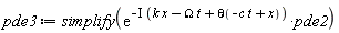 pde3 := simplify(exp(-I*(k*x-Omega*t+theta(-c*t+x)))*pde2)