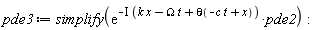 pde3 := simplify(exp(-I*(k*x-Omega*t+theta(-c*t+x)))*pde2)
