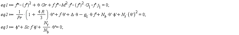 eq1 := diff(f(x), x, x, x)-(diff(f(x), x))^2+theta*Gr+f(x)*(diff(f(x), x, x))-M^2*(diff(f(x), x))-(diff(f(x), x))^2*G[1]-(diff(f(x), x))*j[1] = 0;