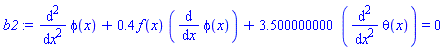 diff(diff(phi(x), x), x)+.4*f(x)*(diff(phi(x), x))+3.500000000*(diff(diff(theta(x), x), x)) = 0