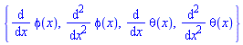 {diff(diff(phi(x), x), x), diff(diff(theta(x), x), x), diff(phi(x), x), diff(theta(x), x)}