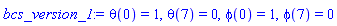 theta(0) = 1, theta(7) = 0, phi(0) = 1, phi(7) = 0