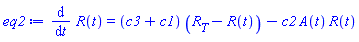diff(R(t), t) = (c3+c1)*(R__T-R(t))-c2*A(t)*R(t)