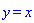 y = x