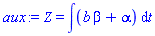 Z = int(b*beta+alpha, t)