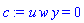 u*w*y = 0