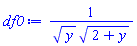 1/(y^(1/2)*(2+y)^(1/2))