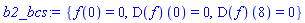 {f(0) = 0, (D(f))(0) = 0, (D(f))(8) = 0}