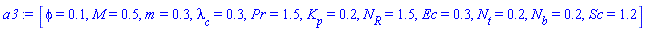 [phi = .1, M = .5, m = .3, lambda[c] = .3, Pr = 1.5, K[p] = .2, N[R] = 1.5, Ec = .3, N[t] = .2, N[b] = .2, Sc = 1.2]