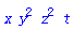 x*y^2*z^2*t