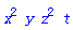 x^2*y*z^2*t