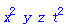 x^2*y*z*t^2