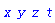 x*y*z*t