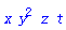 x*y^2*z*t