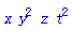 x*y^2*z*t^2