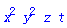 x^2*y^2*z*t