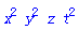x^2*y^2*z*t^2